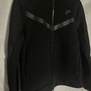 Black Nike tech fleece top set. The hoodie is size small and pants is medium.